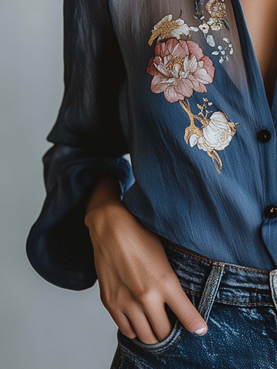 Aretha | Floral Boho Chic Women's Blouse
