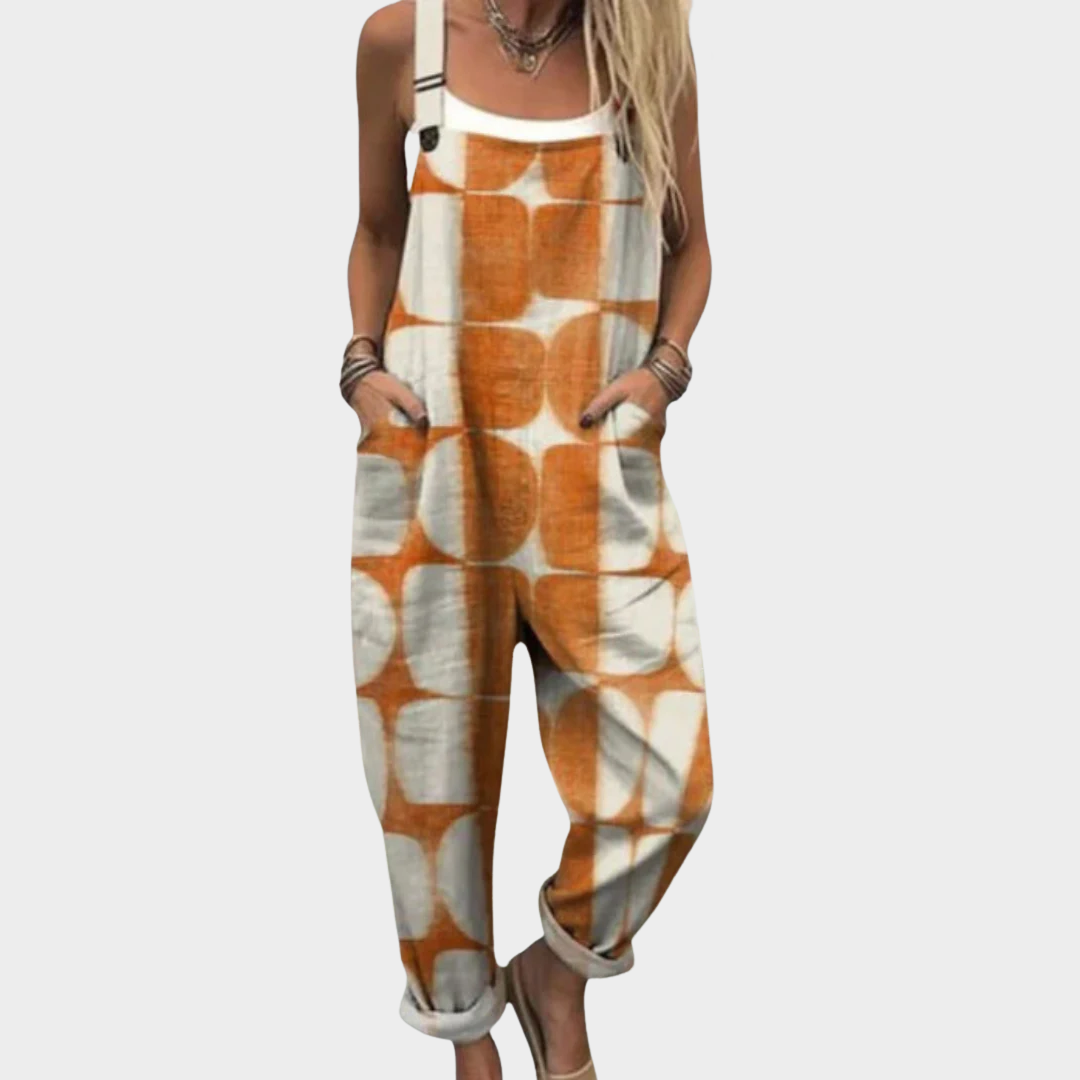 Scarlett | Mosaic Print Overalls