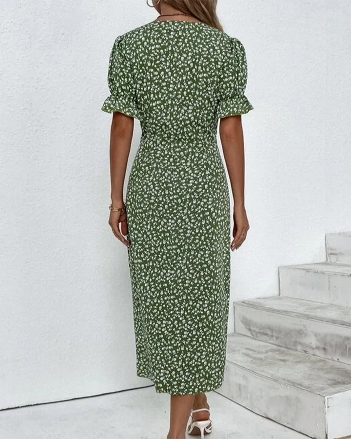 Elise | Fresh Bloom V-Neck Dress