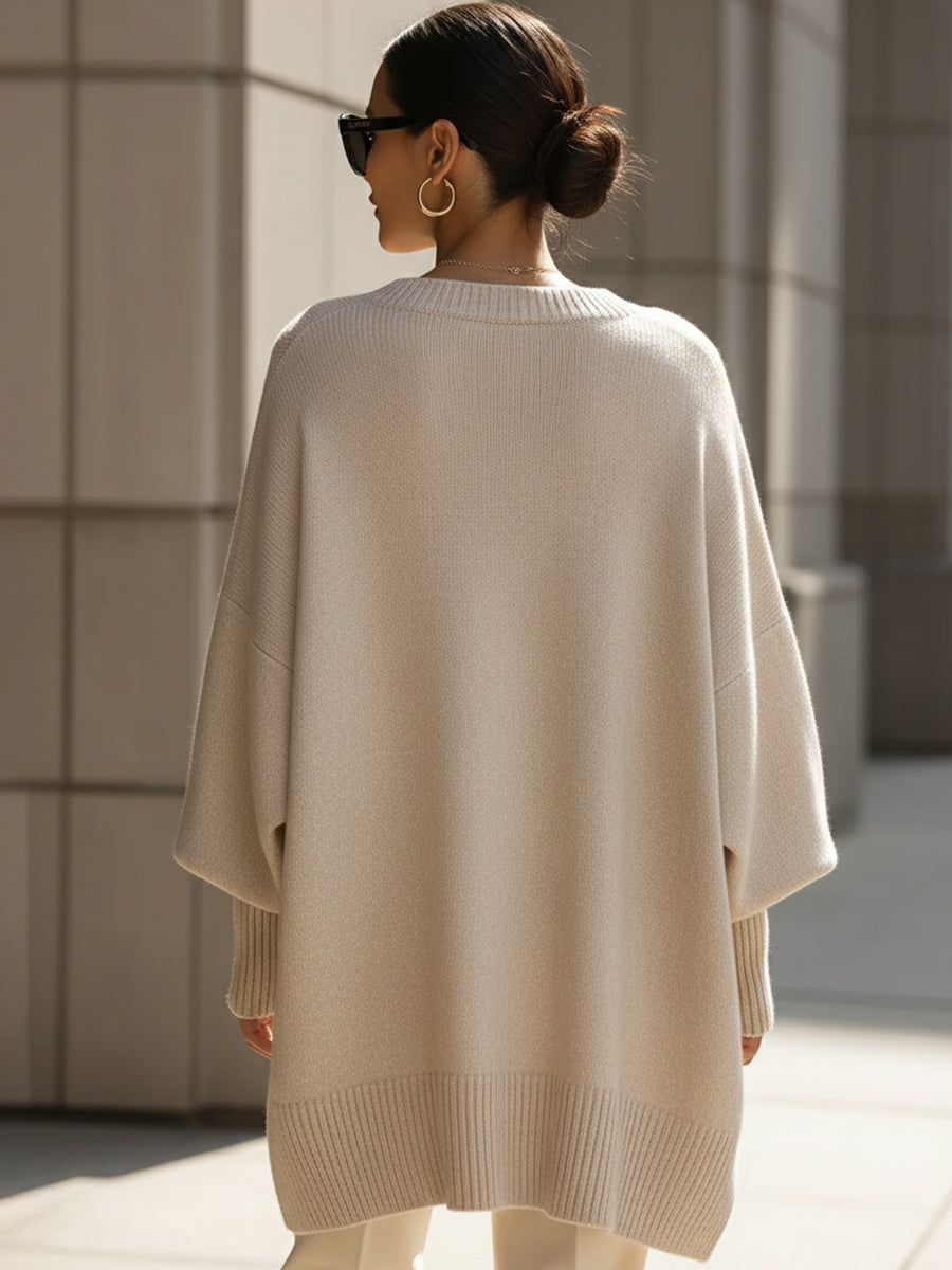 Thelma – Oversized Draped Knit Sweater