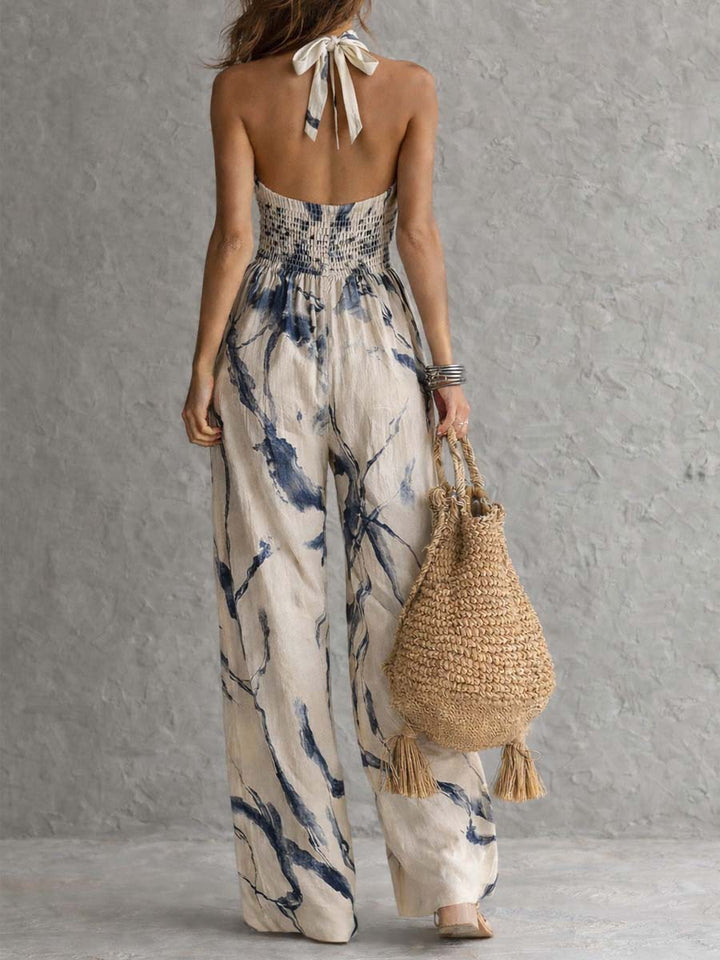 Kasmira | Printed Halter Wide-Leg Set