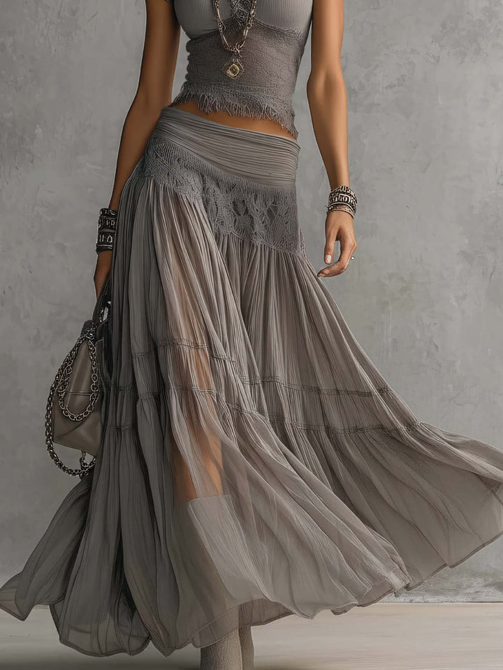 Esmeralda | Sheer Layered Maxi Set