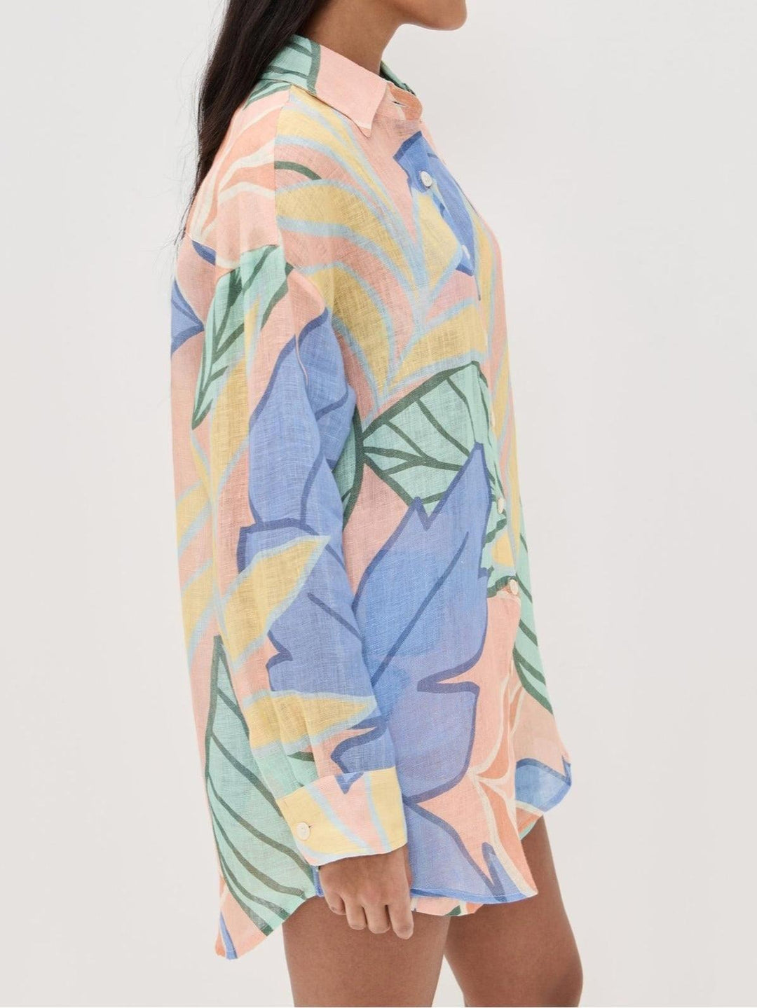 Jaelynn | Tropical Leaf Printed Short Set