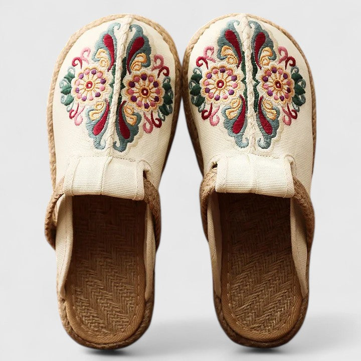 Kalani | Comfortable Handmade Floral Mules