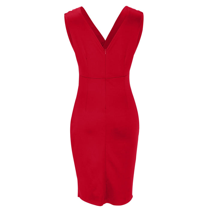 Hattie | Elegant V-Neck Slit Dress