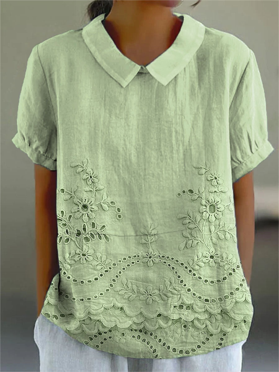 Janie | Floral Embroidered Shirt