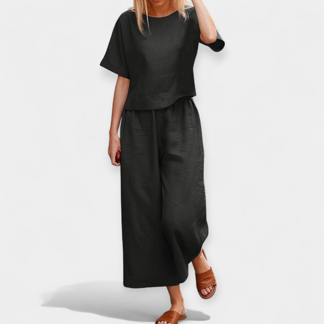 Seren | Breezy Short Sleeve Pantsuit