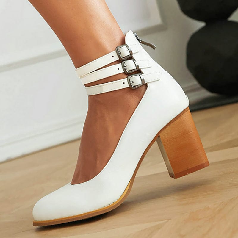 Kallie | Triple Buckle Heels