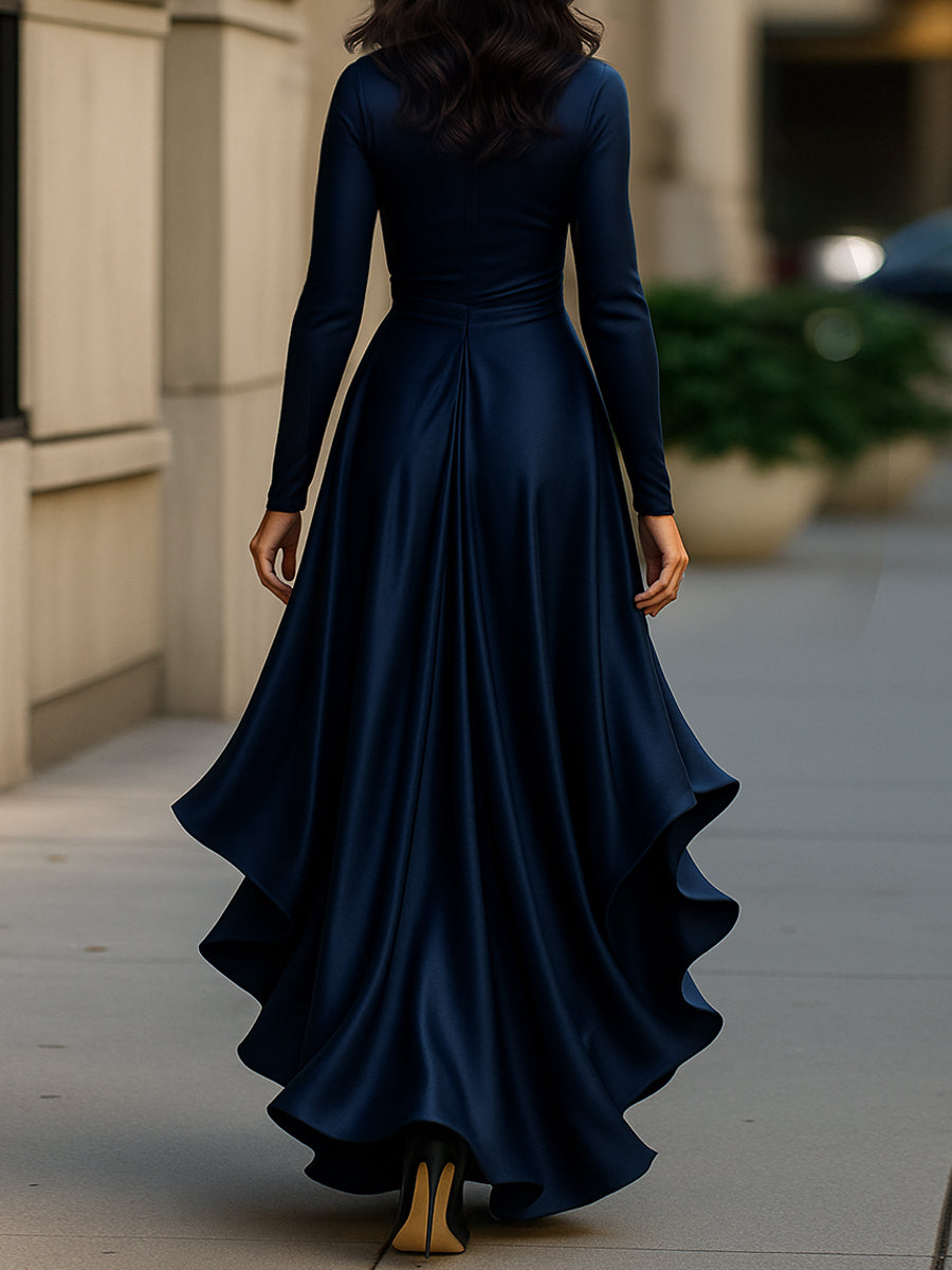 Camila | Draped Ruffle Maxi Dress