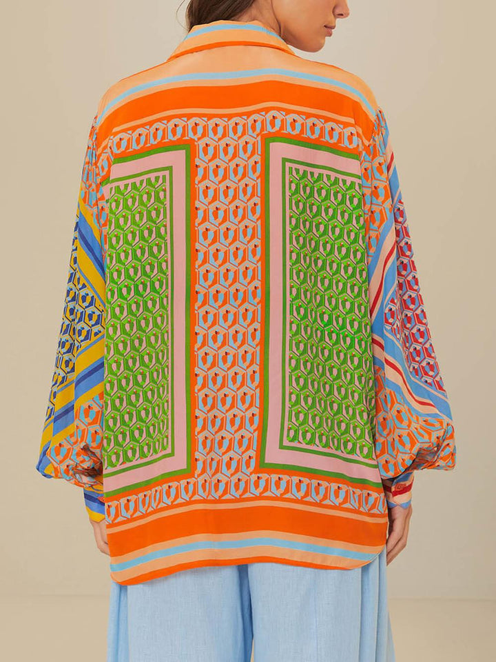 Neila | Tropical Look Colorful Unique Shirt