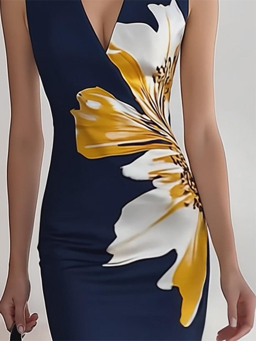 Khadija | Beach Glam Elegant Workplace Festival Midi Dress