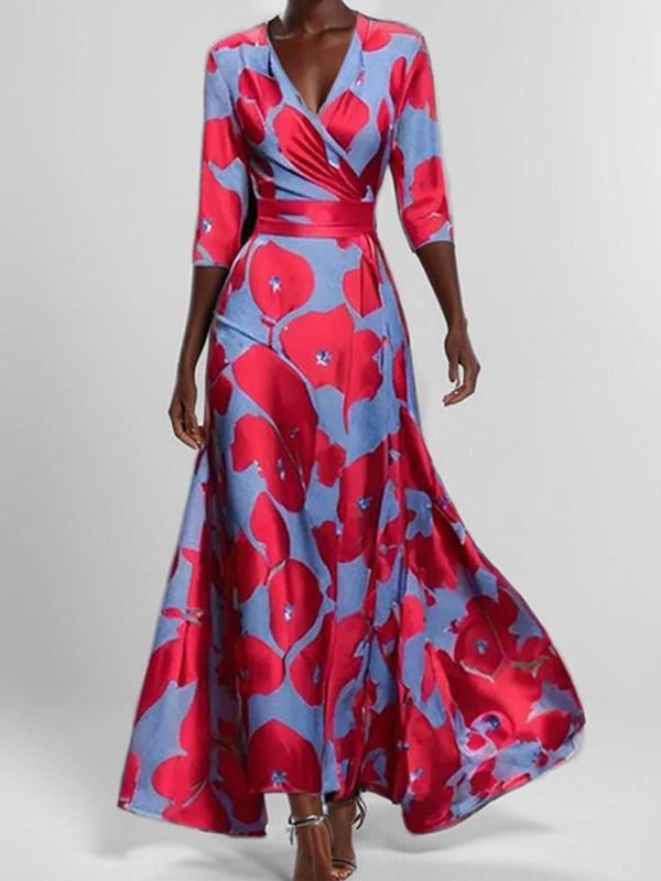 Skyler | Seaside Glam Elegant Mid Sleeve Maxi Dress Ensemble