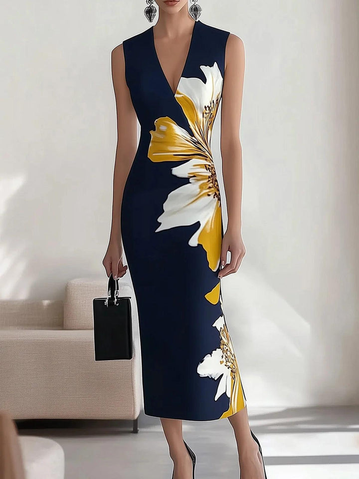 Khadija | Beach Glam Elegant Workplace Festival Midi Dress