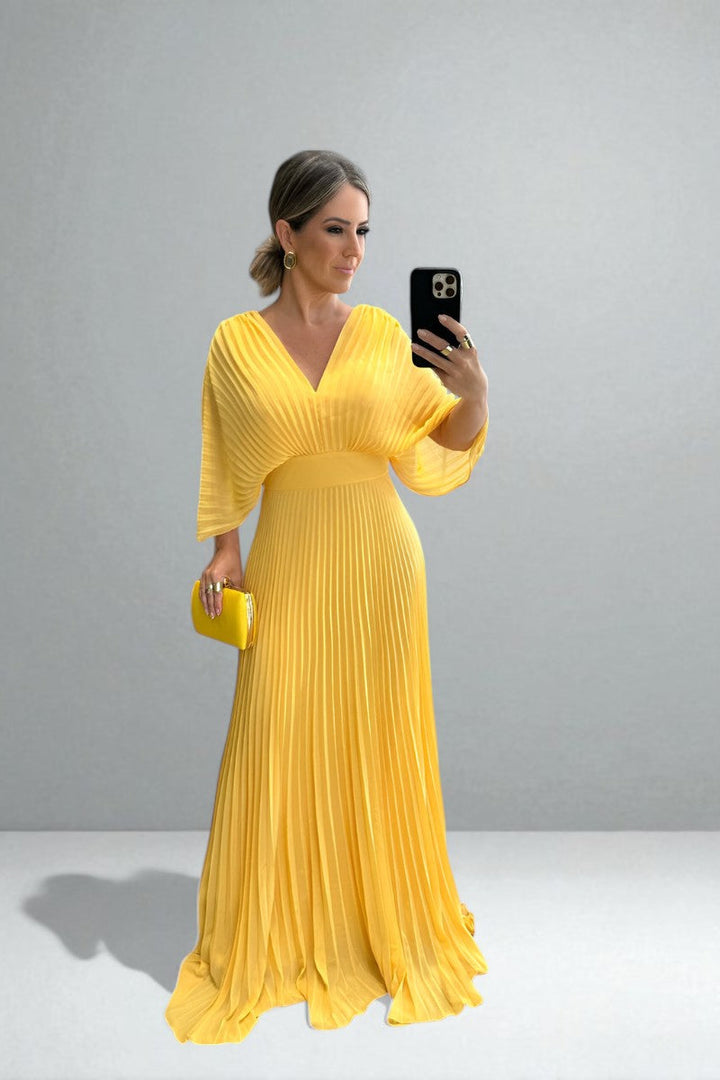 Hollis | Elegant Pleated Maxi Dress