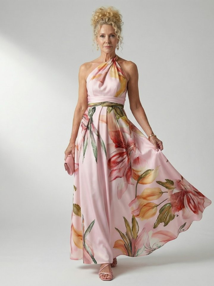 Amelia | Light Floral Maxi Dress