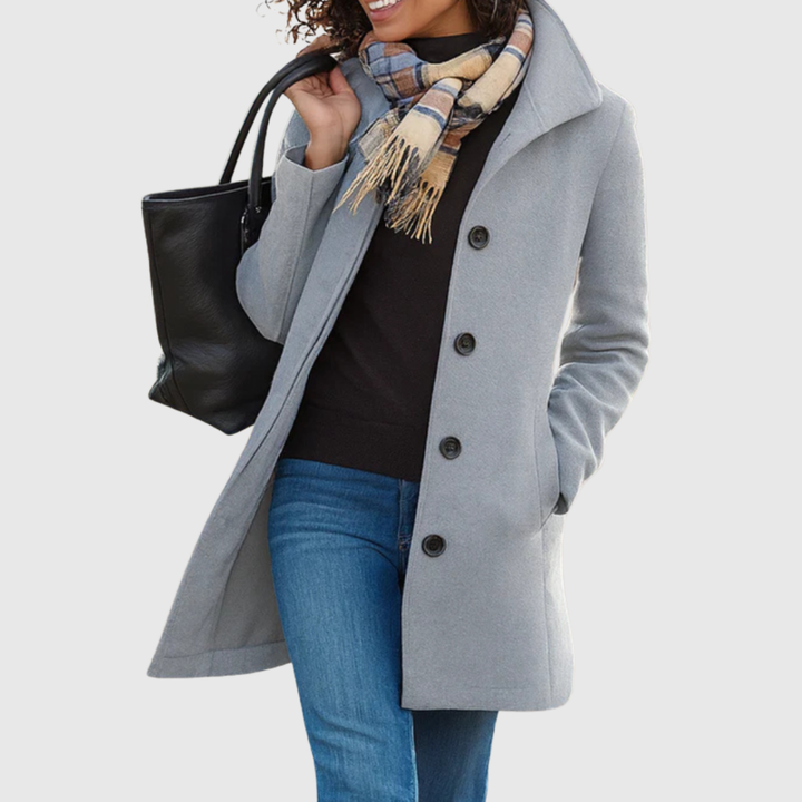 Delilah – Classic Tailored Button-Front Coat