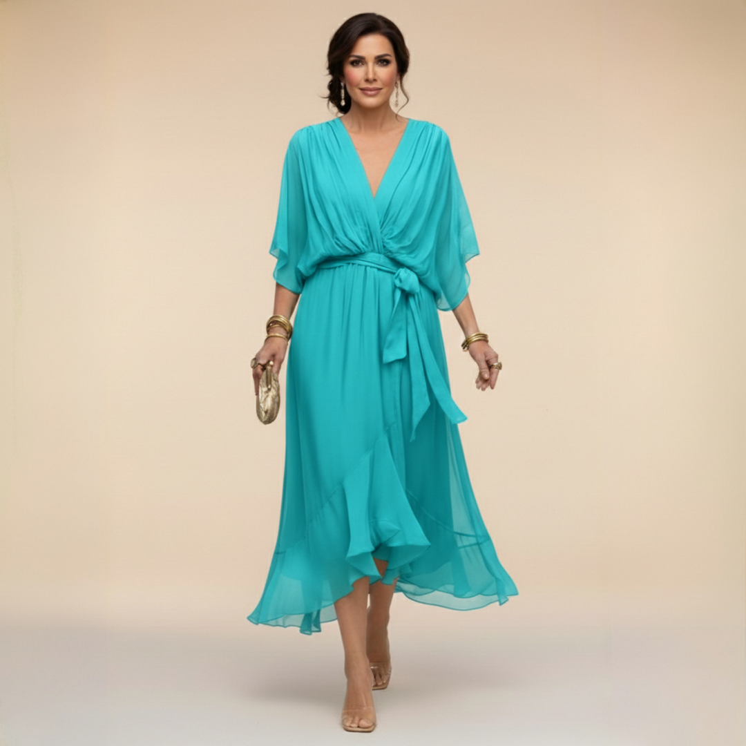 Kendyl | Sandra Chiffon V-Neck Dress
