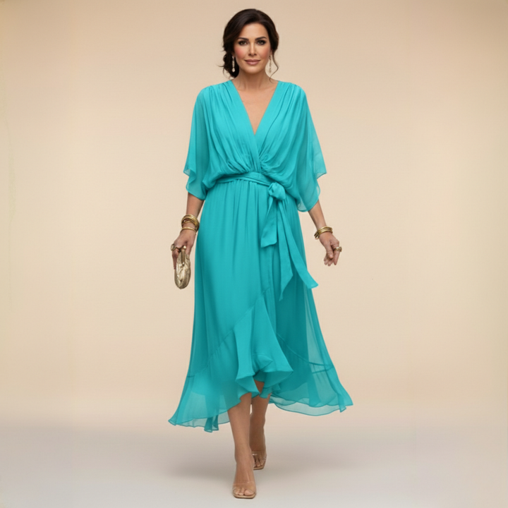 Kendyl | Sandra Chiffon V-Neck Dress