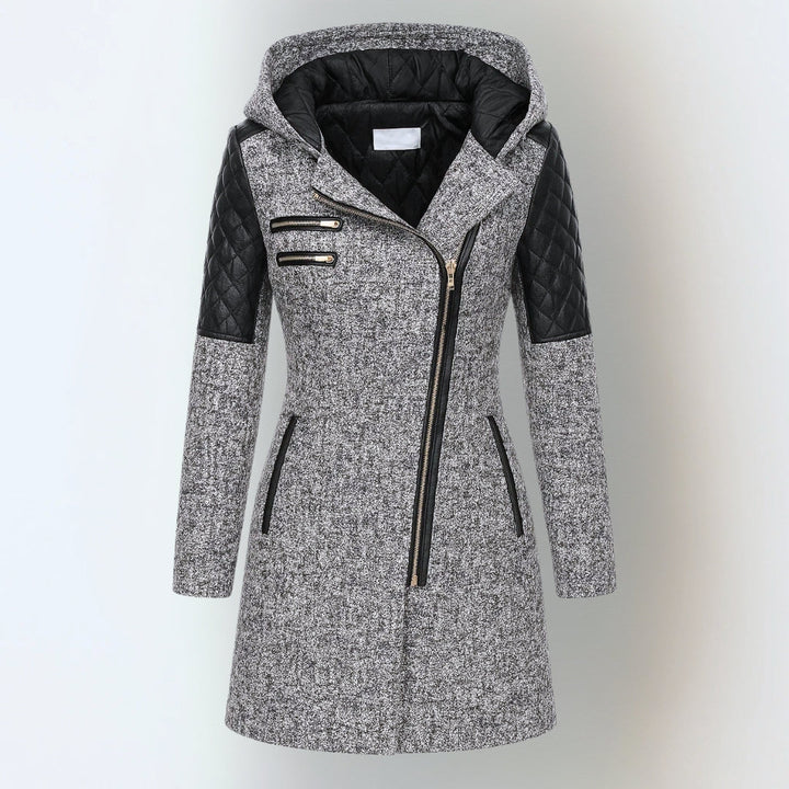 Ginger – Hooded Quilted Panel Winter Coat