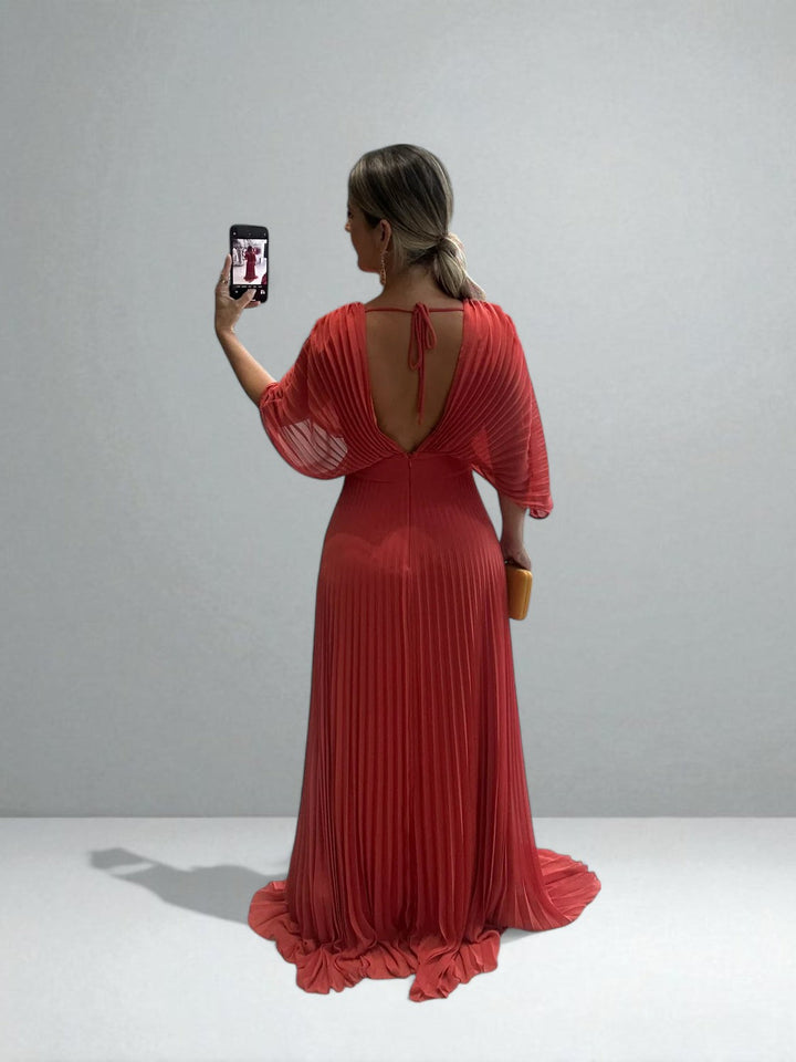 Hollis | Elegant Pleated Maxi Dress
