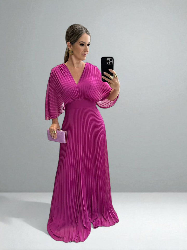Hollis | Elegant Pleated Maxi Dress