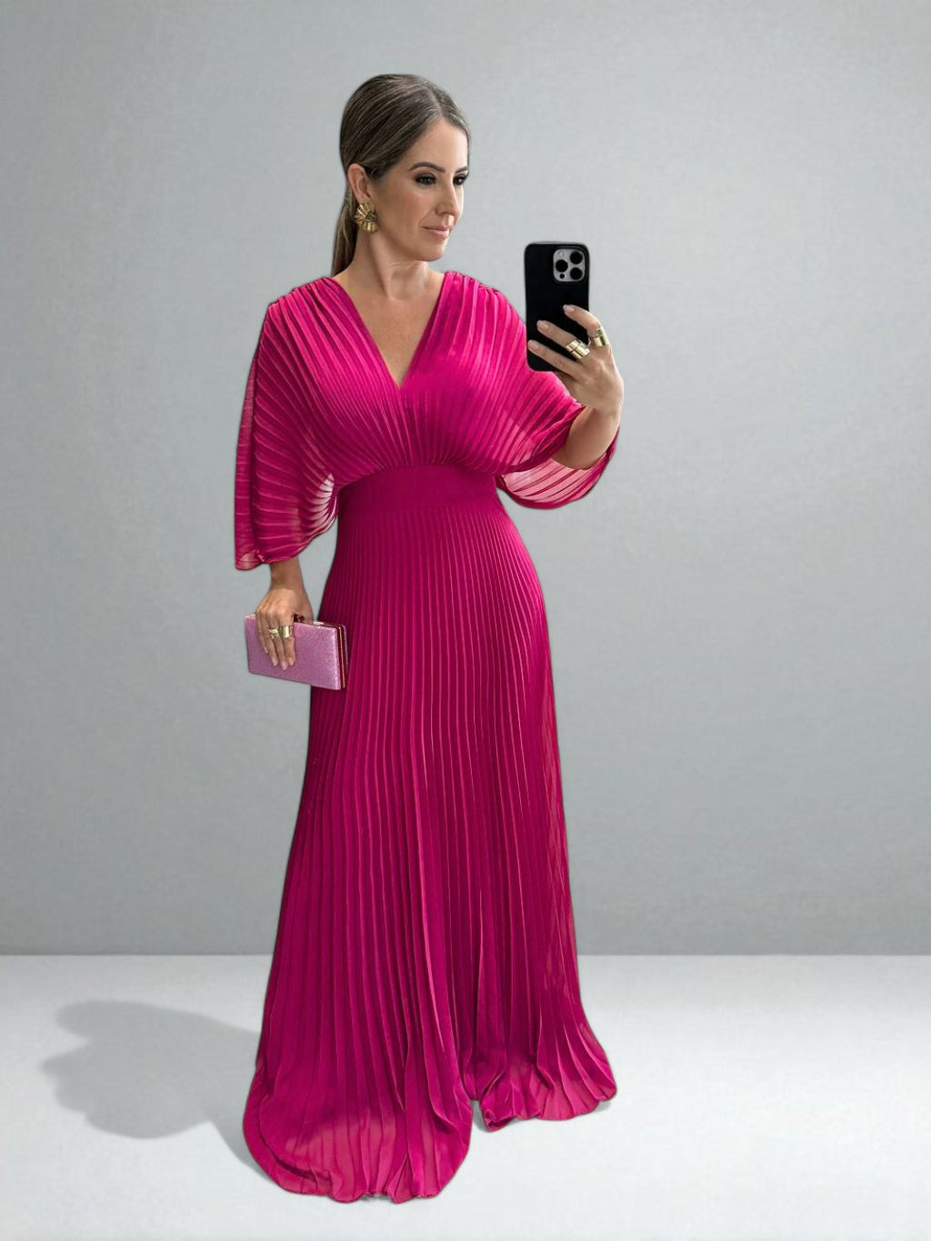 Hollis | Elegant Pleated Maxi Dress