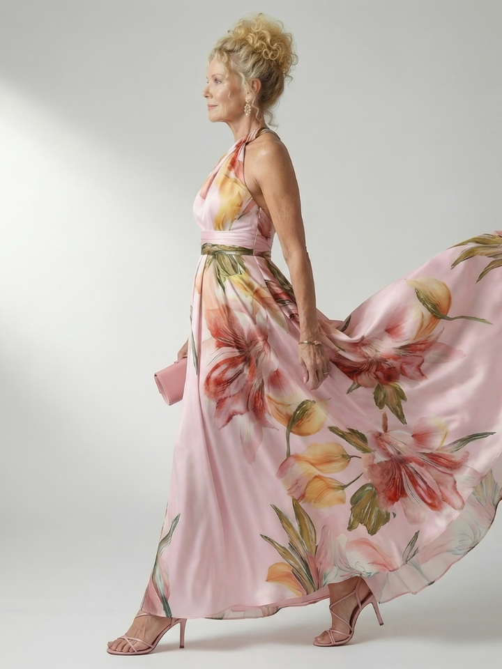 Amelia | Light Floral Maxi Dress