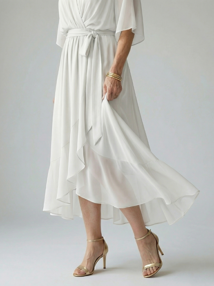 Alanna | Light Drape Midi Dress