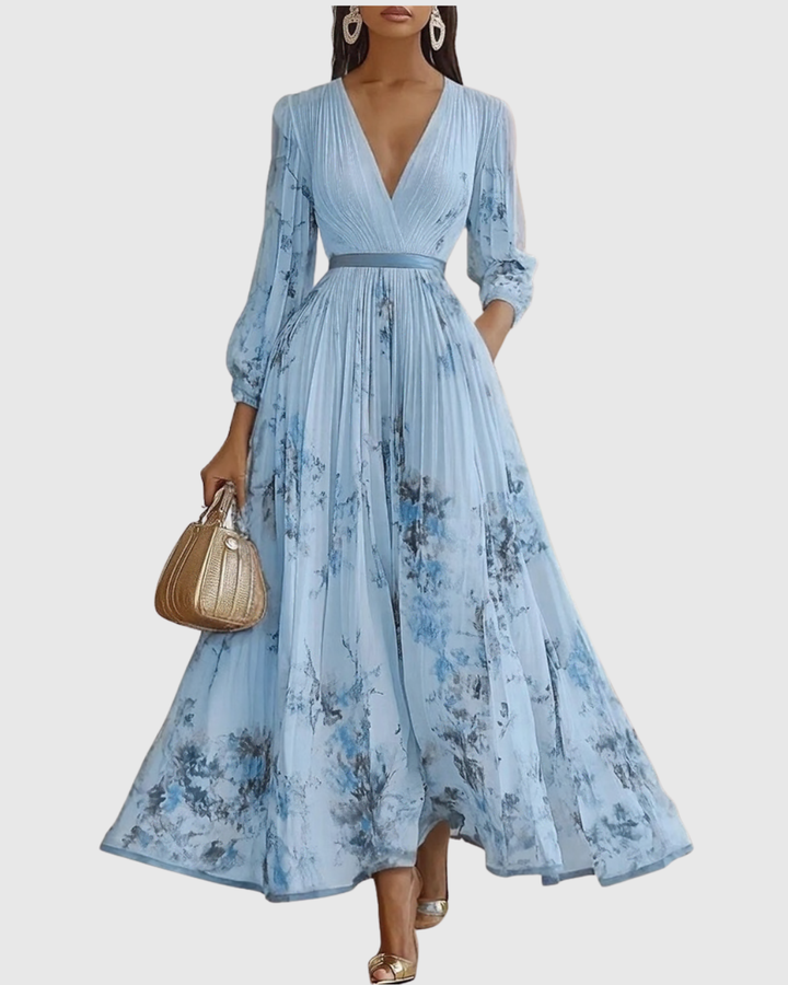 Fern | Elegant Pleated Maxi Dress