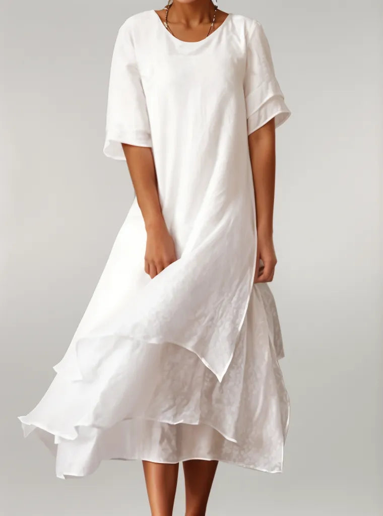 Hattie | Elegant Cotton Long Dress