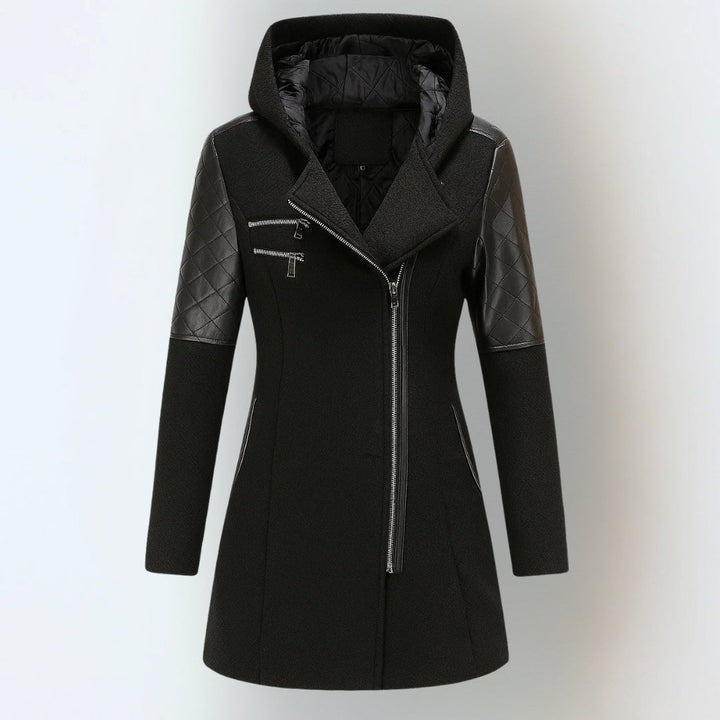 Ginger – Hooded Quilted Panel Winter Coat