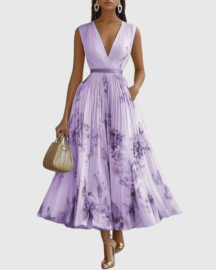 Fern | Elegant Pleated Maxi Dress