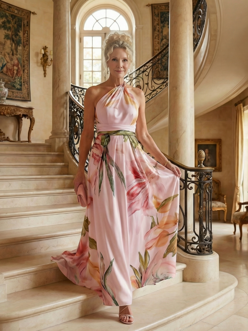 Amelia | Light Floral Maxi Dress