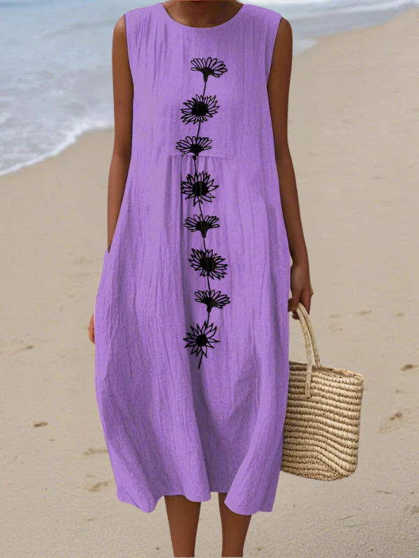 Quintessa | Violet Bloom Midi Dress
