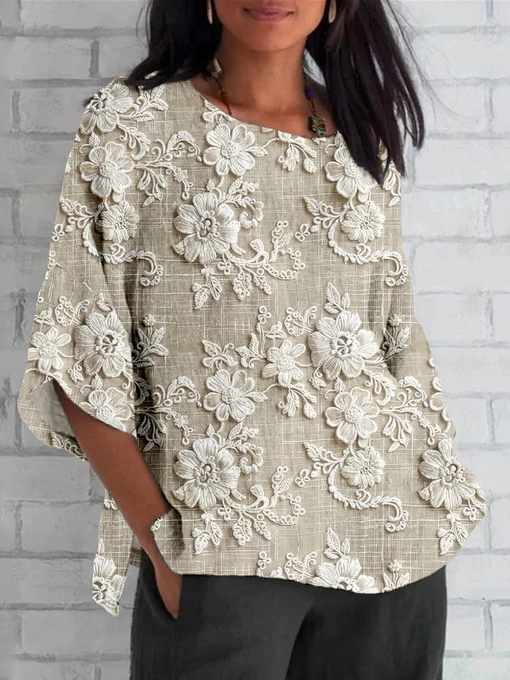 Kitty | Vintage Floral Relaxed Blouse