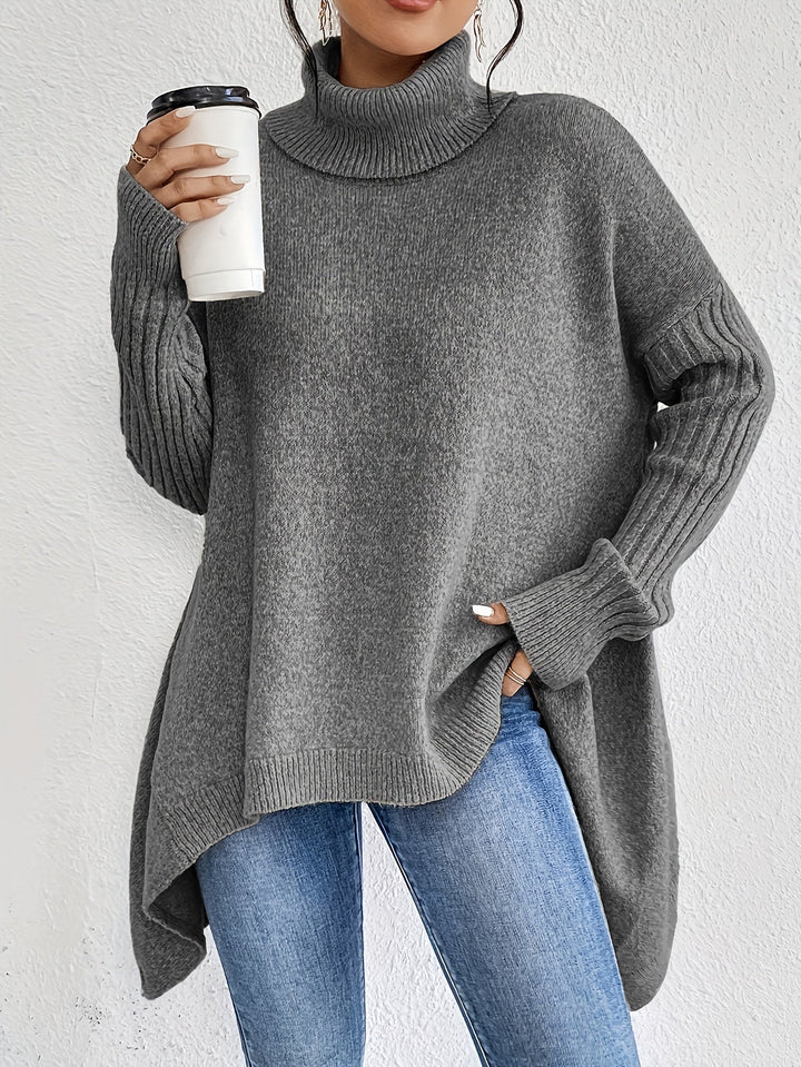 Karen – Oversized Turtleneck Knit Sweater