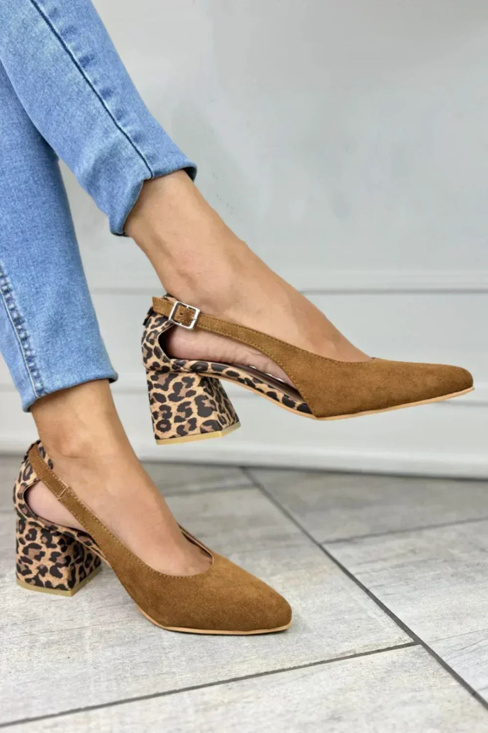 Cammie | Leopard Print Heel Slingbacks