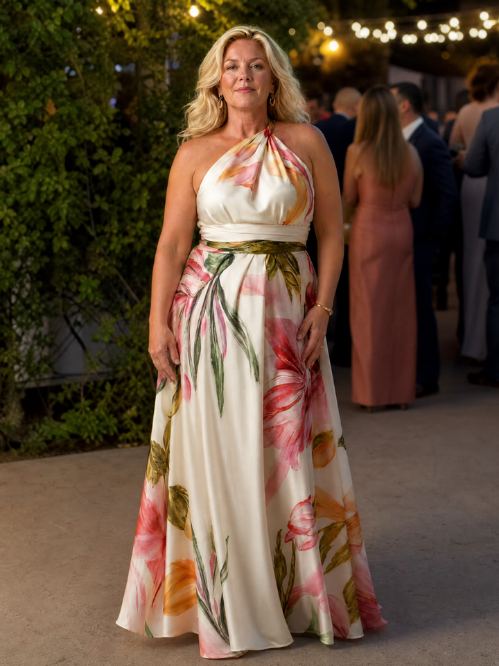 Amelia | Light Floral Maxi Dress