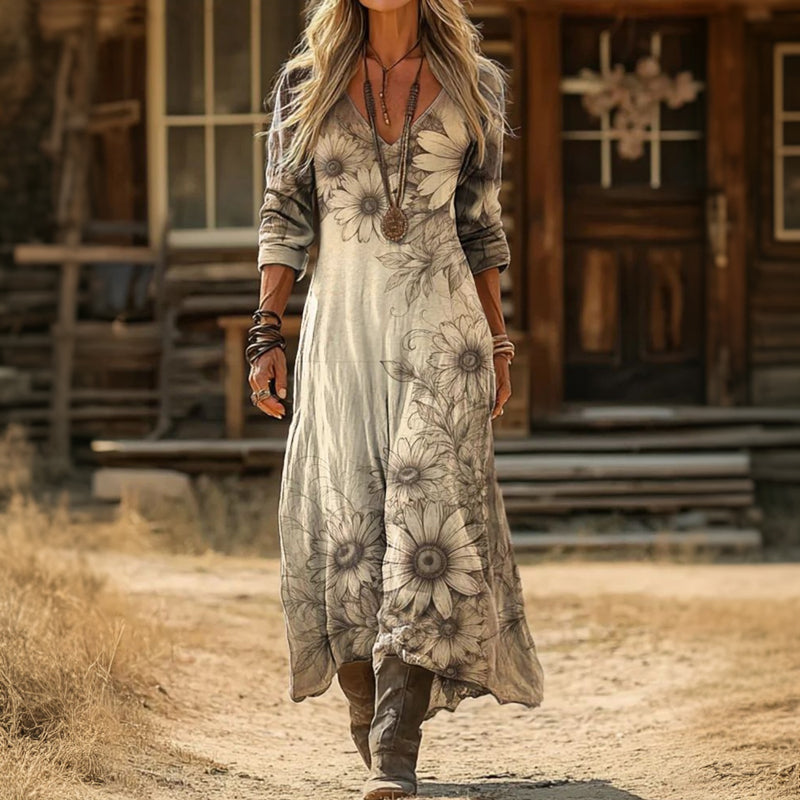 Vera | Vintage-Inspired Long Sleeve Casual Dress