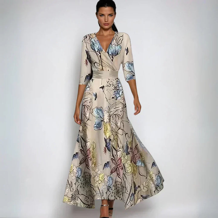 Marlee | Elegant Floral a-Line Dress