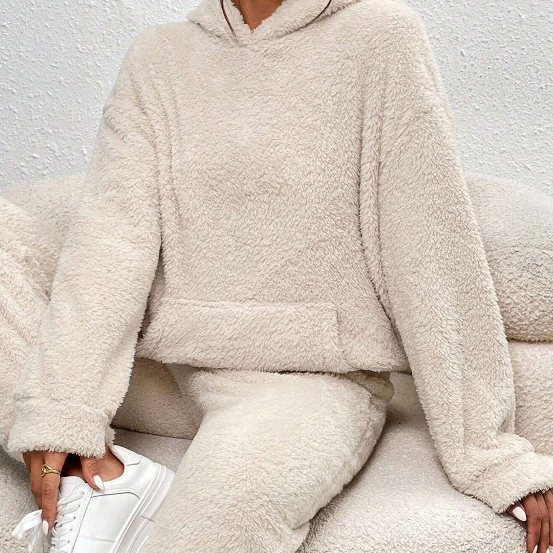 Emily – Fluffy Hoodie and Jogger Lounge Set