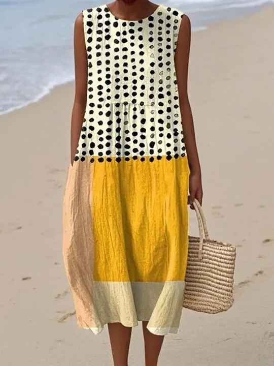 Hazel | Vintage Printed Maxi Dress