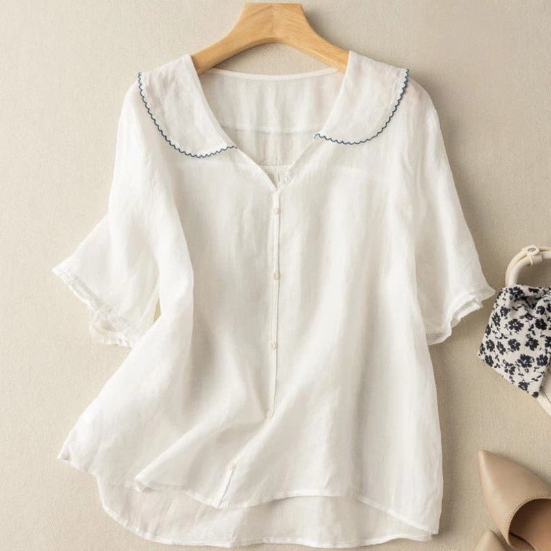 Raquel | Vintage Blouse with Button Detail