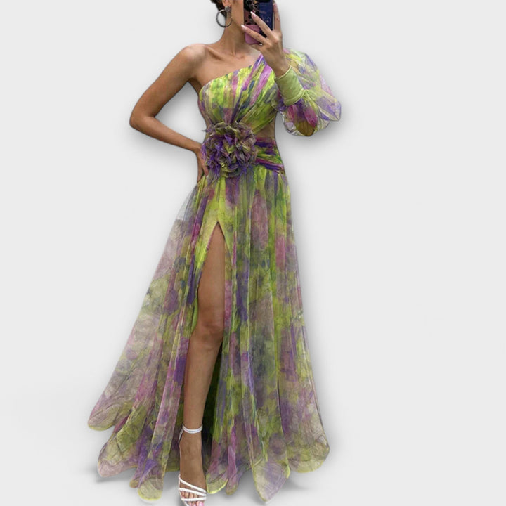 Madeleine | Elegant Evening Dress with One Shoulder and Slimming Waist