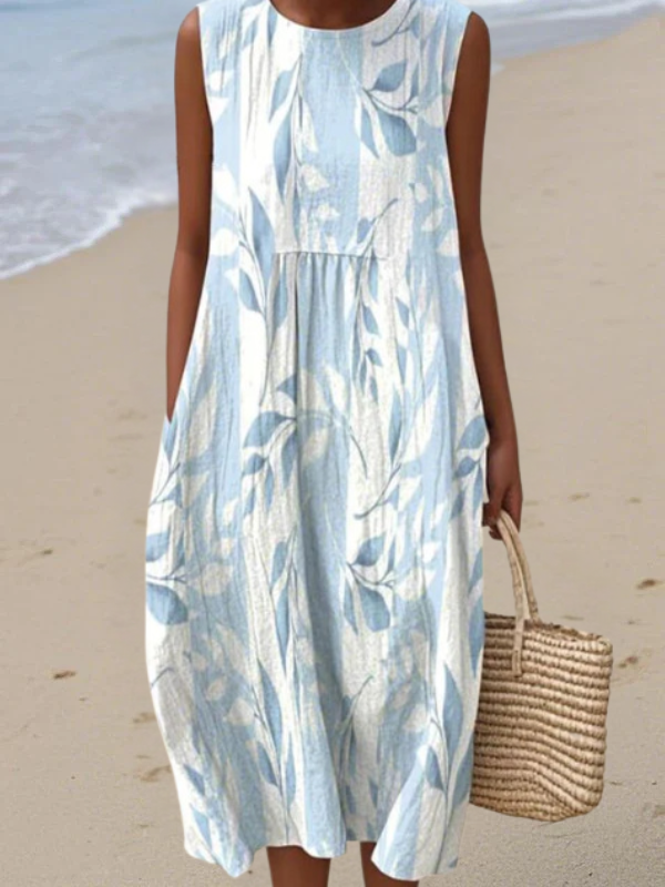 Leila | Leafy Midi Dress