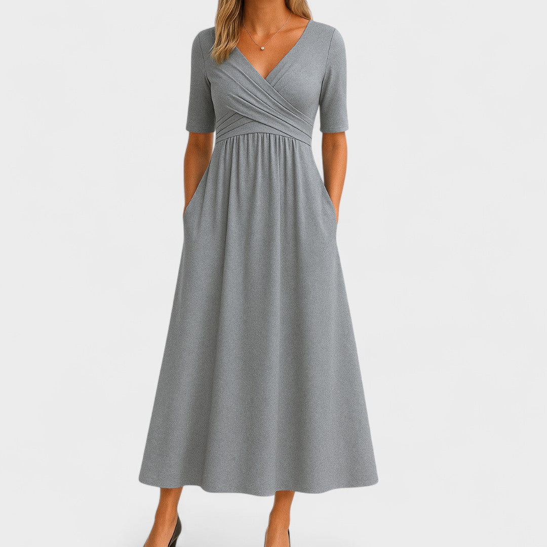 Eleanor | Elegant Midi Dress with Pockets