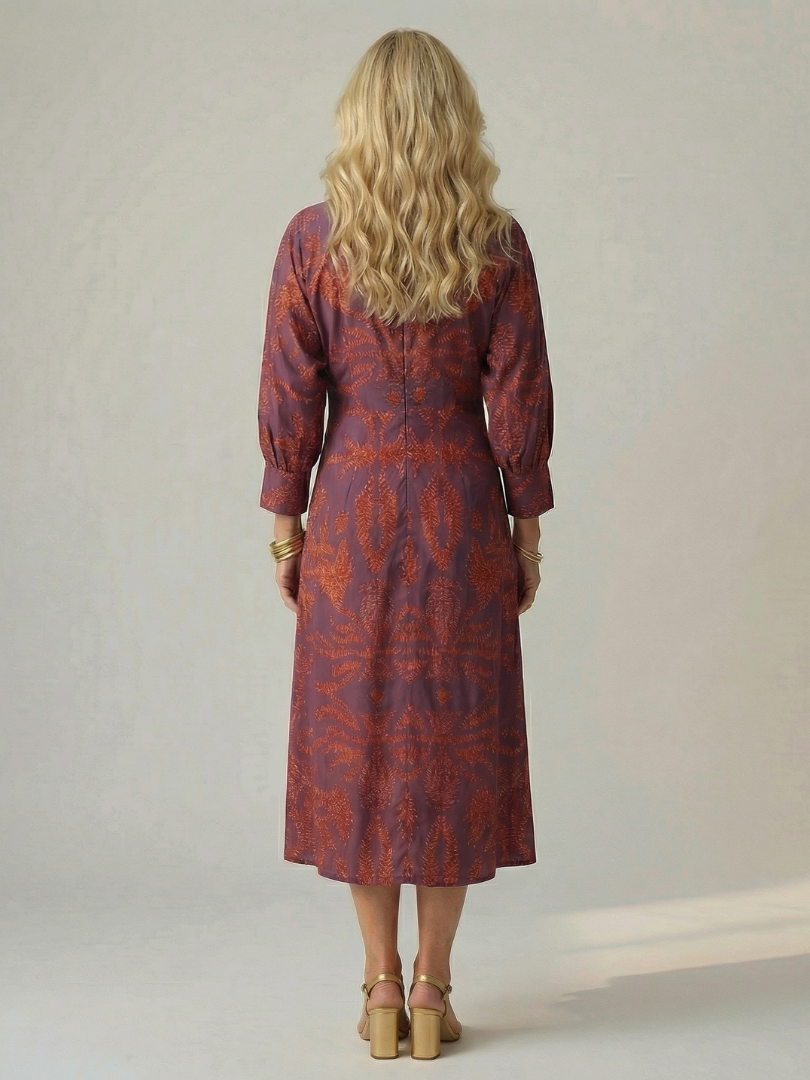 Mikayla | Natural Wrap Midi Dress