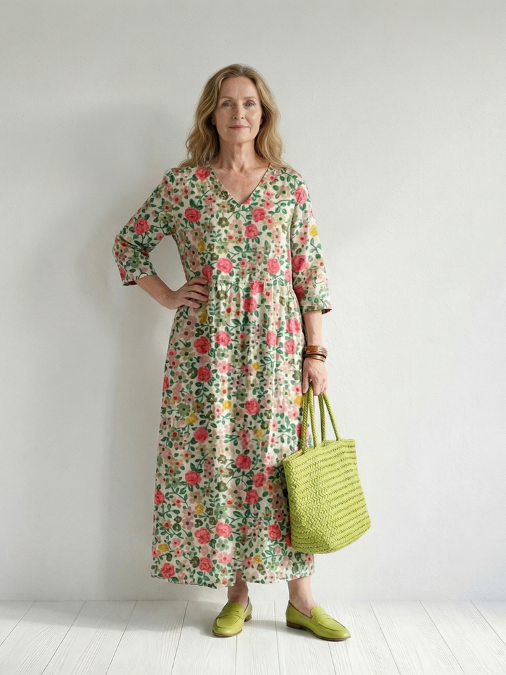 Danni | Scatter Flower Midi Dress