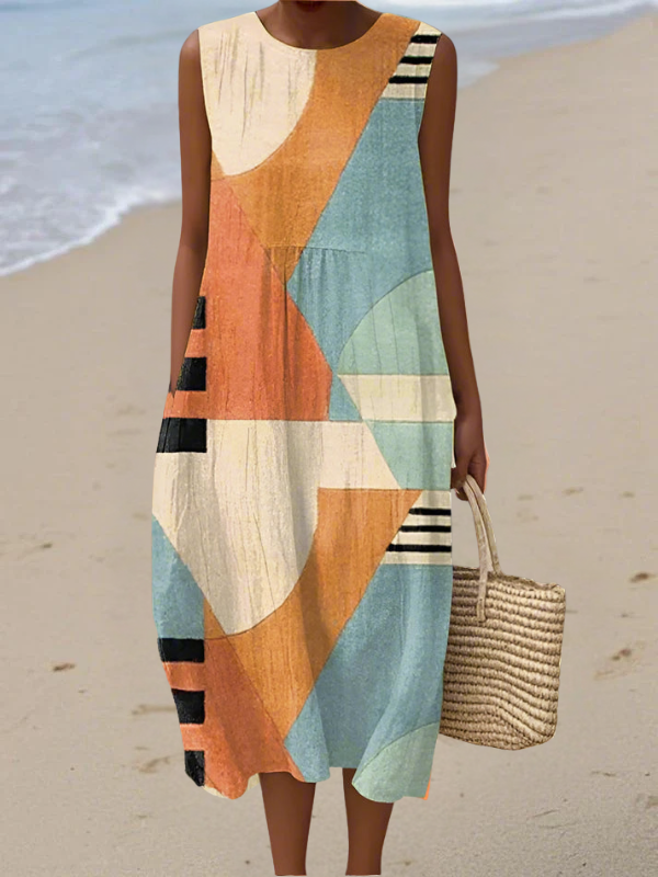 Frankie | Geometric Midi Dress