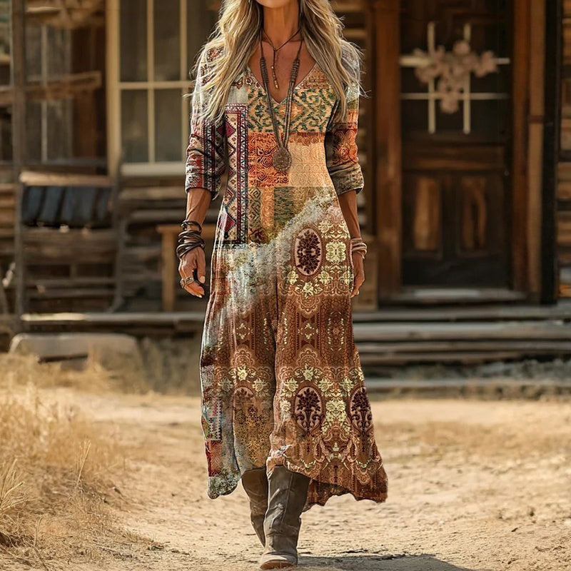 Sierra | Vintage-Inspired Long Sleeve Casual Dress